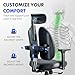 FLEXISPOT Ergonomic Office Chair with Dual Back Support, Home Office Desk Chairs, Swivel Computer Chair, Comfy with Dynamic Double Lumbar Support 4D Arm Rest OC5 (Black)