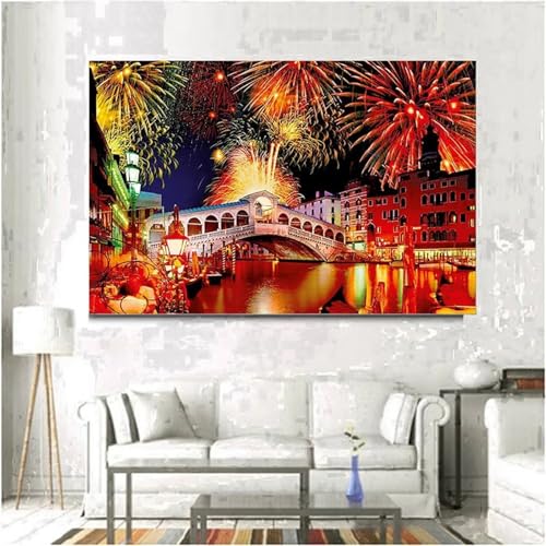 Peinture par Numéros Strass Point de Croix - Kit Complet Broderie Diamant 80x100
