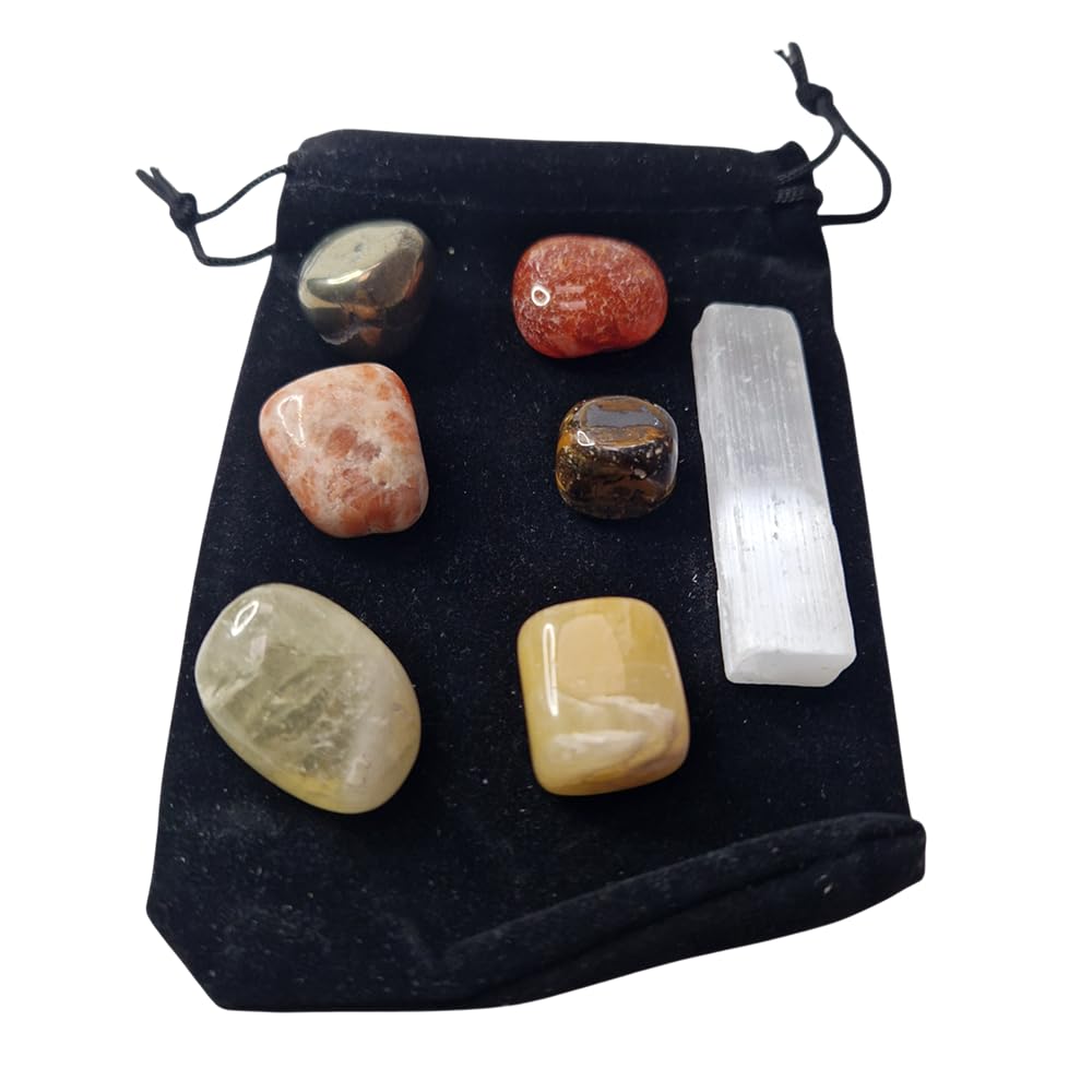 Tumbled Crystals & Selenite Set, Confidence & Motivation