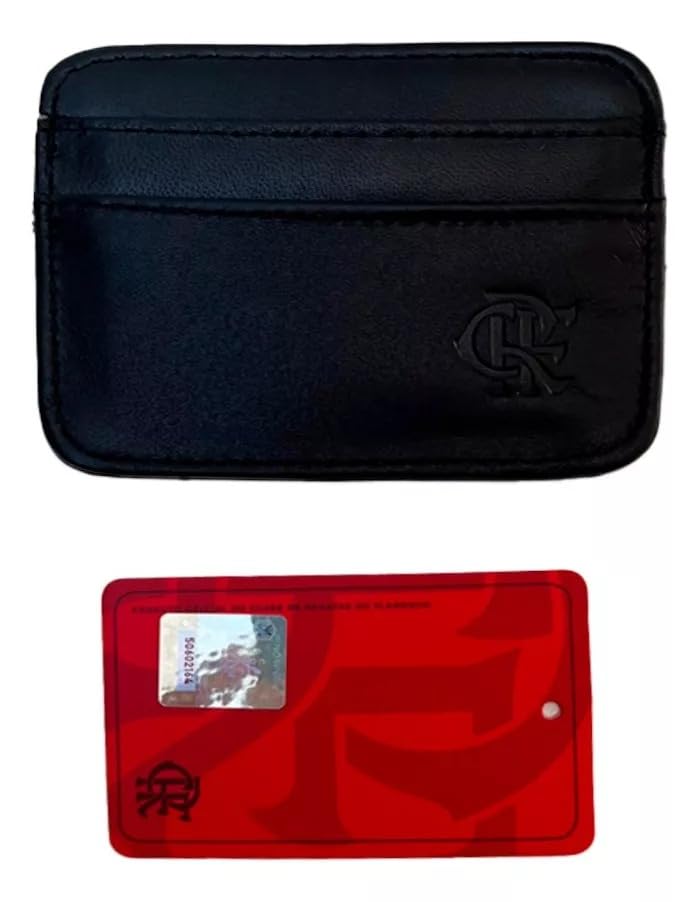 Porta Cartões Do Flamengo Oficial Em Couro - Arena Couros