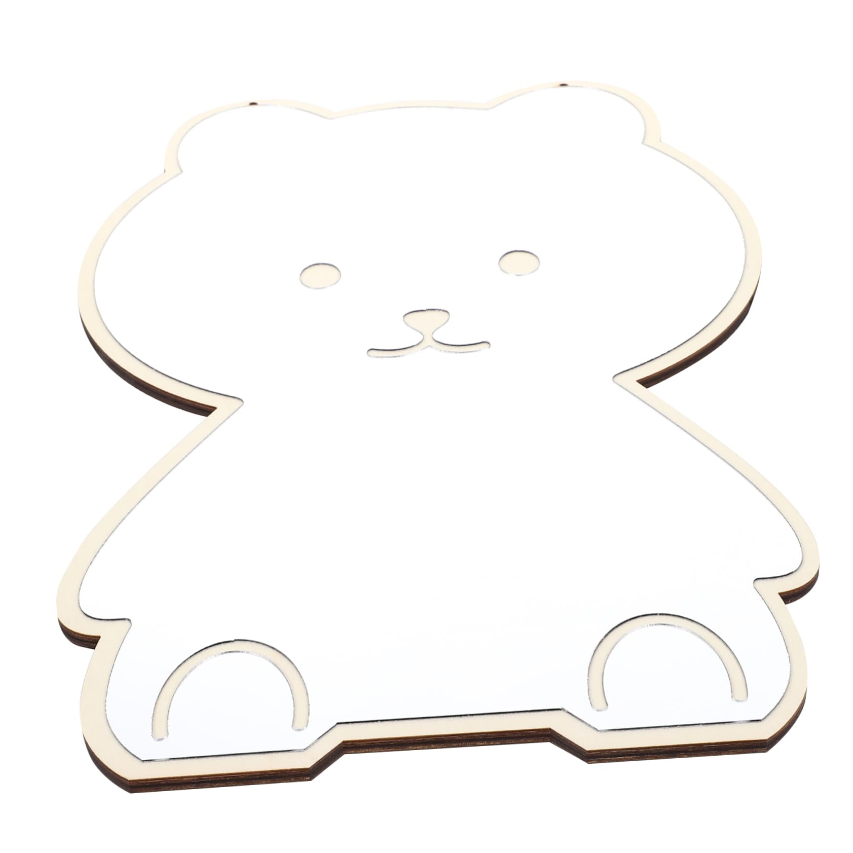 Toyvian Toyvian Espejo Colgante De Acrílico Forma De Oso para Decoración Infantil Diseño Adorable Espejo De Pared para Niño Niña Decoración De Habitaciones Fácil Instalación y Uso Salas