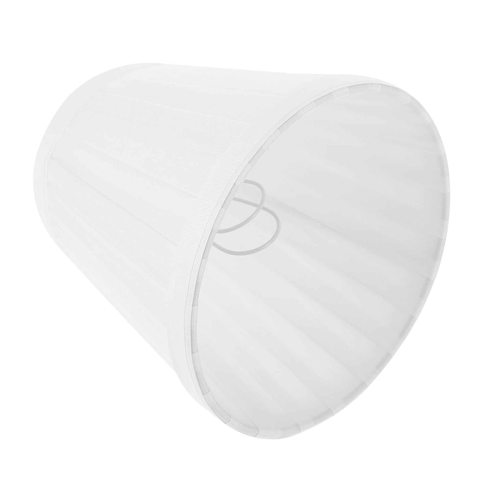 jojofuny White Cloth Lampshade for Table Lamp with Fine Workmanship and Ironware Frame, Simple Elegant Design Suitable a Housewarming and Home Decor Accessory