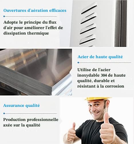 Coffret Electrique Etanche Exterieur,Boite Etanche Electrique Exterieur avec Serrure,Armoire en Acier Inoxydable avec Panneau Isolant - Applicable à Intérieures et Extérieures|600x500x180mm