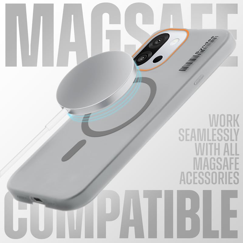 Image of Mr. Case Back Cover for OnePlus 13S 5G Sleek Frosted Translucent Back Only Compatible with Wireless Magnetic Accessories | Anti-Scratch Shockproof Phone Case - Grey