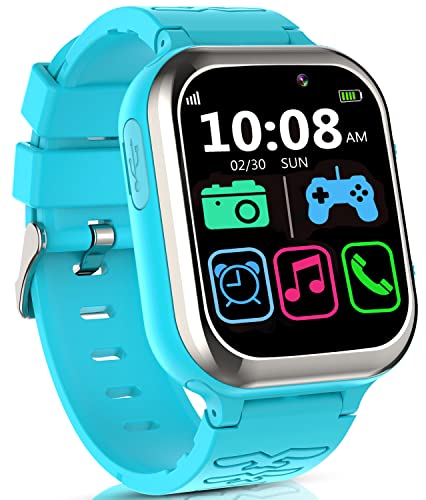 Smartwatch Niña Reloj Inteligente Niño Llamadas Bidireccionales, Smartwatch para Niños SOS Funciones con Cámara Música Podómetro...