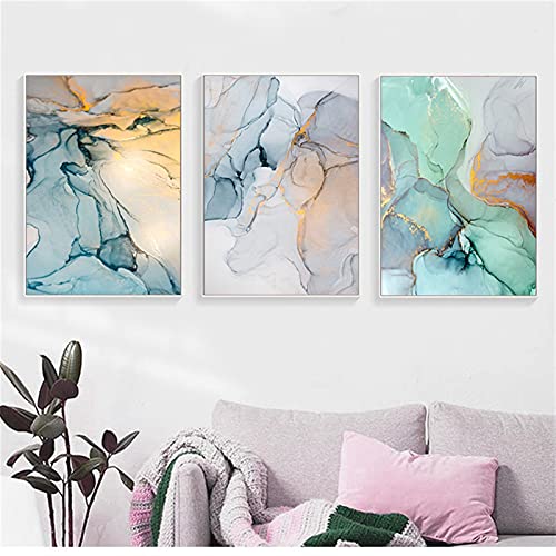 Grote abstracte kunst aan de muur Creatief patroon Nordic poster canvas schilderij muur foto geometrische home decor… - Afbeelding 3