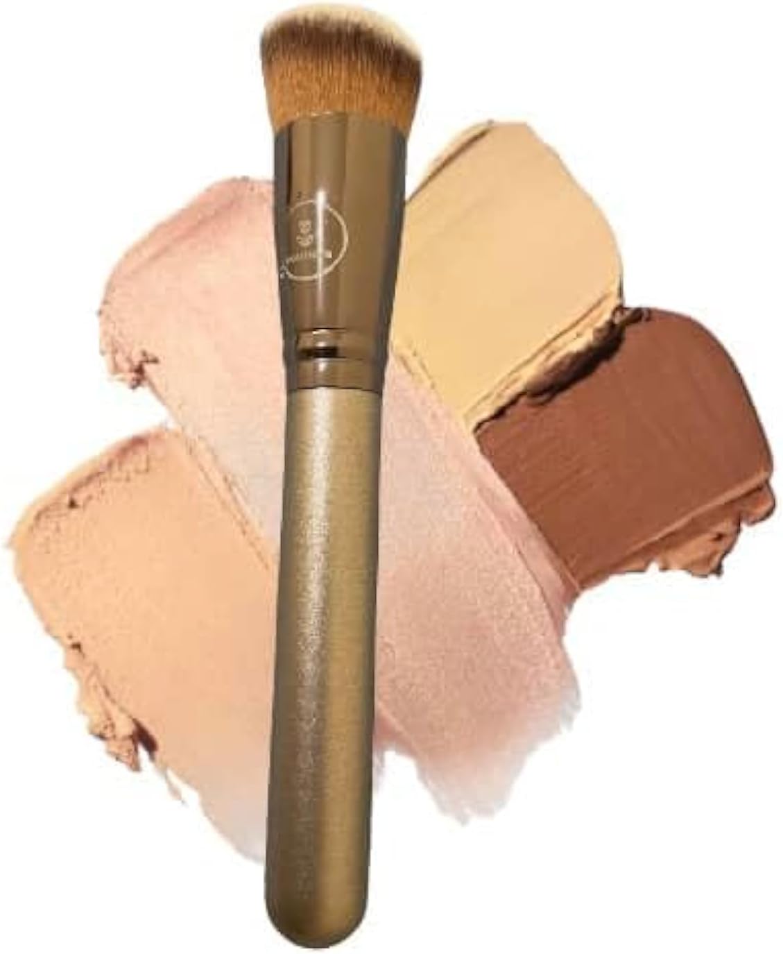 bold&beautiful Foundation Brush for Liquid Makeup, Flat Top Kabuki Synthetic Professional Makeup Brushes Liquid Blending Mineral Powder Buffing Stippling Makeup Tools