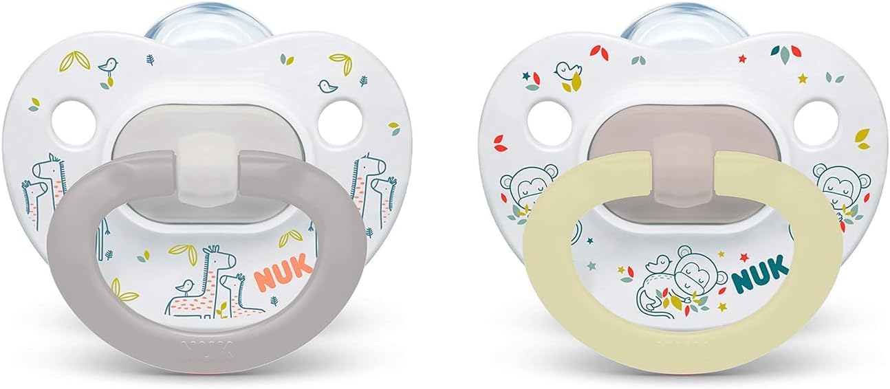 NUK Orthodontic Pacifiers, Boy, 0-6 Months, 2-Pack 0-6 Month (Pack of 2) 2073015