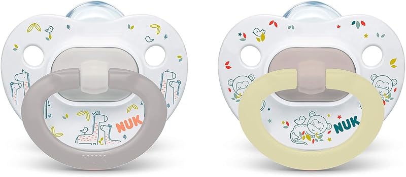 NUK Orthodontic Pacifiers, Girl, 0-6 Months, 2-Pack