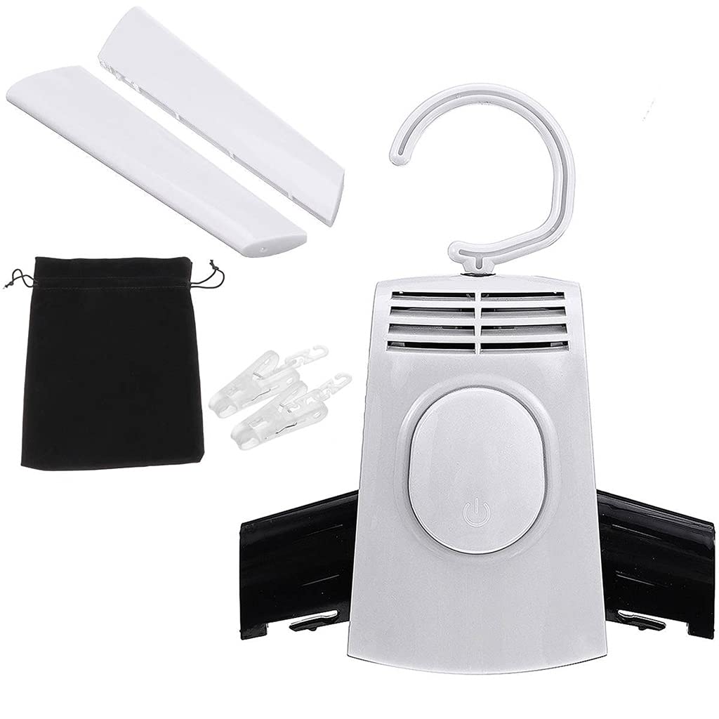 MOBYGKFY Portable Electric Clothes Dryer Shoes Clothe Rack Hangers Foldable Travel Available Clothing Shoes Heater Electric Dryer Machine(Wit)