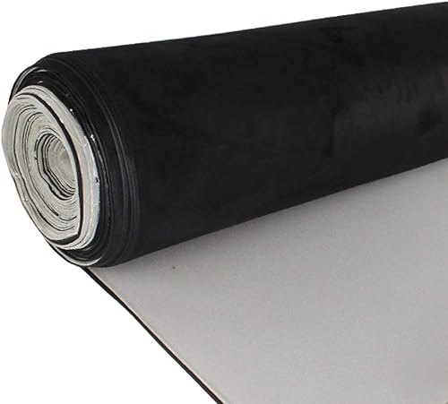 Forro de tela de ante con forro de espuma para la parte posterior de la tapicería de 59.8in de ancho, girando una situación holgada 35.8in x 59.8in