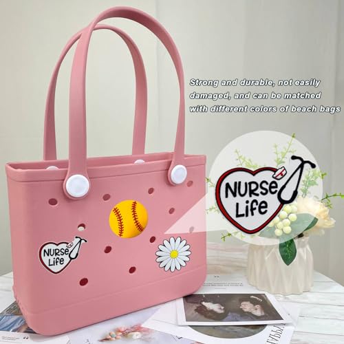 Image of Lckaey Rubber Beach Bag Accessories-PVC Rubber Totes organizer Sport Charms- for Purse Bogg Inserts