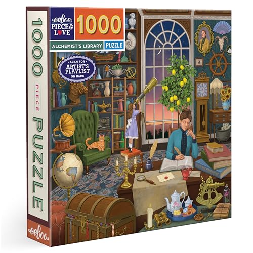 EEBOO - ALCHEMIST'S Library - Puzzle Adulte 1000 pièces - Illustration fascinante sur la librairie du mystérieux alchimiste - PZTAHL