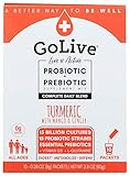 GoLive, Daily Probiotic and Prebiotic | 10-Count | Turmeric & Curcumin w/ Mango & Ginger | Women,...