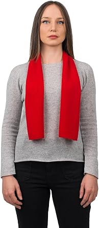 Dalle Piane Cashmere Womens 100% Cashmere Mini Scarf | Soft warm scarf, 7x59in, fall and winter, pure cashmere, cozy gift for women, lovely present, Made in Italy