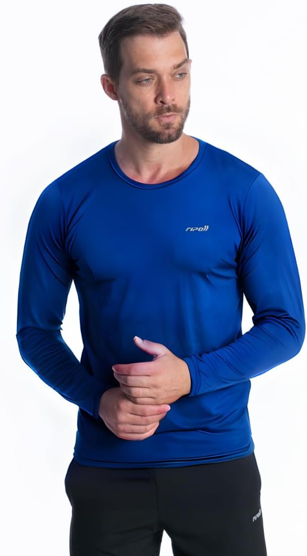 Camiseta Camisa Térmica Masculina Proteção Solar Uv 50+ Manga Longa Dry Fit