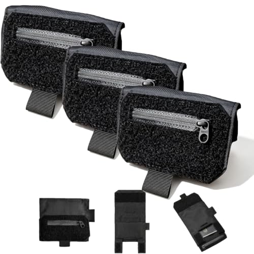 Pochette ceinture cachée ultra plate pour billets et cartes | Lot de 3 mini portefeuilles secrets