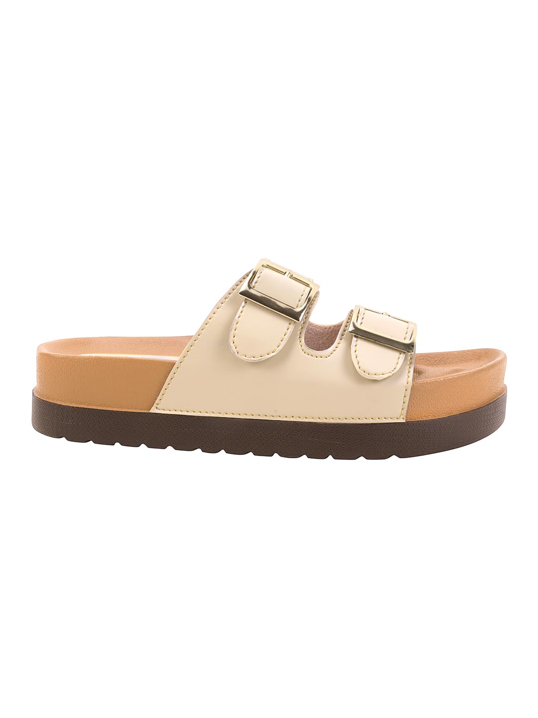 Women’s Comfort Slide Sandals with Adjustable Buckle || Casual Slip-On Flat Sliders || Soft Cushioned Footbed Everyday Slippers for Women-image-35