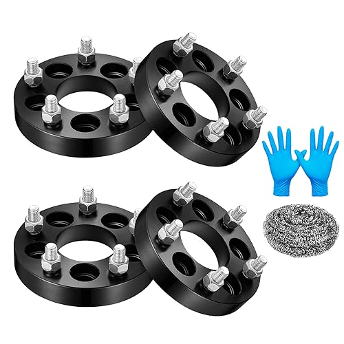 Image of BDFHYK 5x100mm to 5x114.3mm Wheel Spacers 1 inch Wheel Spacer Compatible with Chevy Toyota Pontiac, Forged 5 Lug Wheel Adapters M12x1.5 & 64.1 mm Hub Bore, Set of 4, Not Hubcentric