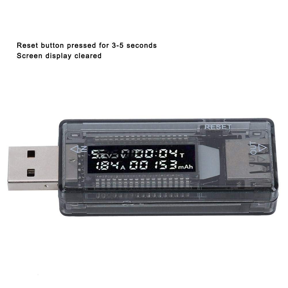 KWS-V21 tester mocy USB, 3,3 A 3,5-20 V tester USB woltomierz amperomierz moc/pojemność/mobilne narzędzie testowe do ładowarek ściennych