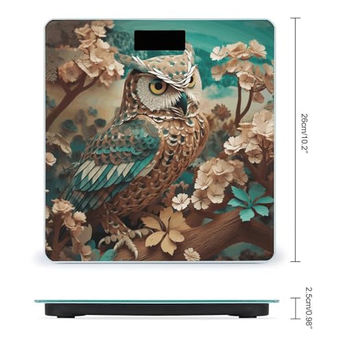 Balanza digital para baño Owl2 de vidrio templado miniatura 2