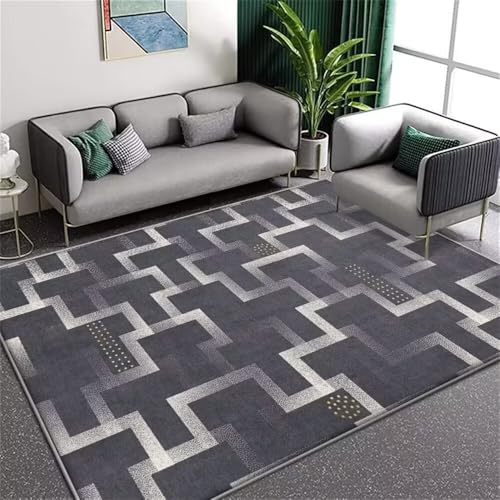 Tapis salon doux gris résistant lavable pour de nombreuses années - 2