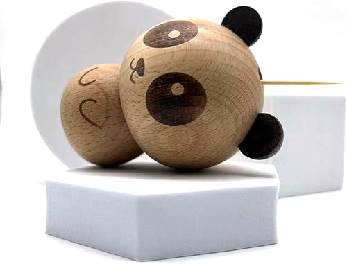 Miniatura 4 de Soporte para palillos de dientes, dispensador de madera para palillos de dientes de panda, para el hogar, cocina, restaurante, divertida decoración