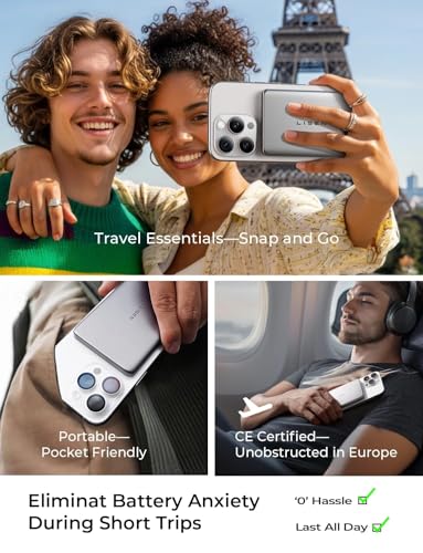 lisen ultra slim magsafe portable charger5000mah wireless card slim magsafe battery pack iphone 17 air accessoriesmagnetic power bank for iphone 17 pro max plus air1615141312gifts for men