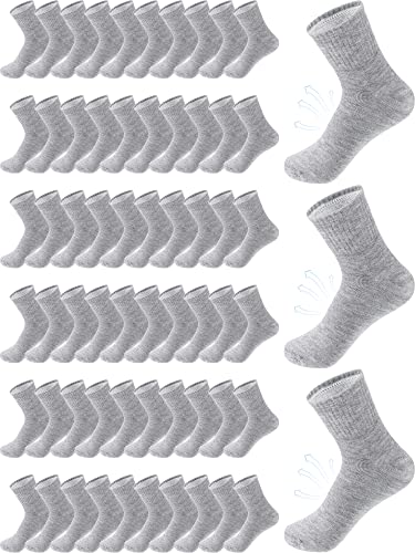 Image of Tarpop 100 Pairs Bulk Mens Socks Moisture Wicking Casual Sports Ankle Socks for Homeless Unisex Adult Men Women