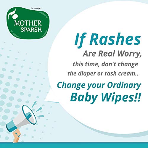 Image of Mother Sparsh 99% Pure Water (72 Unscented Baby Wipes) - Super Thick Fabric (Pack of 7)
