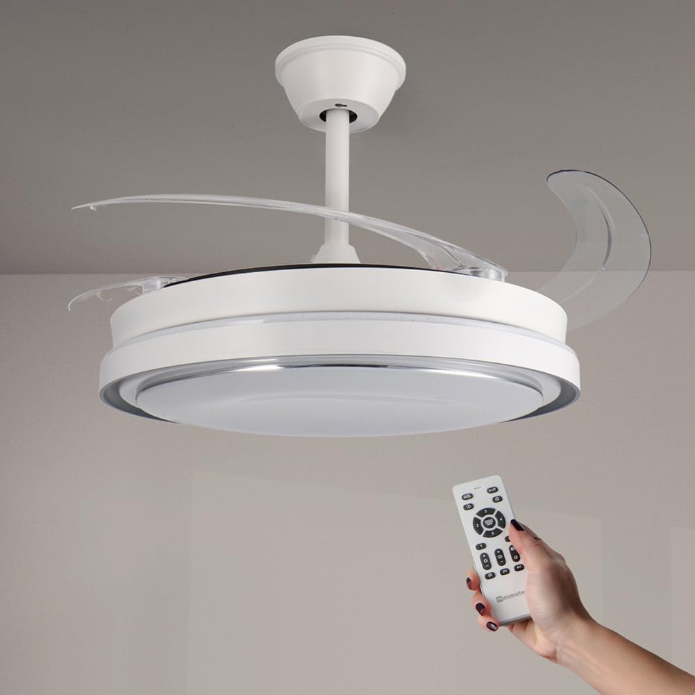 Ventilatore A Soffitto Led Silence 54W Con Telecomando – Motore DC 30W, Luce LED 24W Regolabile, 6 Velocità, 91 Cm, Funzione Estate/Inverno - 3