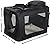 MOOL Lightweight Fabric Pet Carrier Crate for Dogs, Cats or Small Animals, Black
