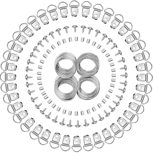 CATOR Lot de 124 câbles métalliques polyvalents pour accrocher des photos, 3 m, attache tableau, Câble métallique pour installation facile, accroche tableau, attache cadre, accroche cadre