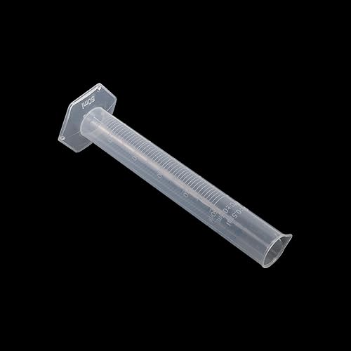 Miniatura 3 de Geesatis Cilindros de medición de plástico transparente de 0.8 fl oz para prueba de laboratorio graduada, 10 unidades