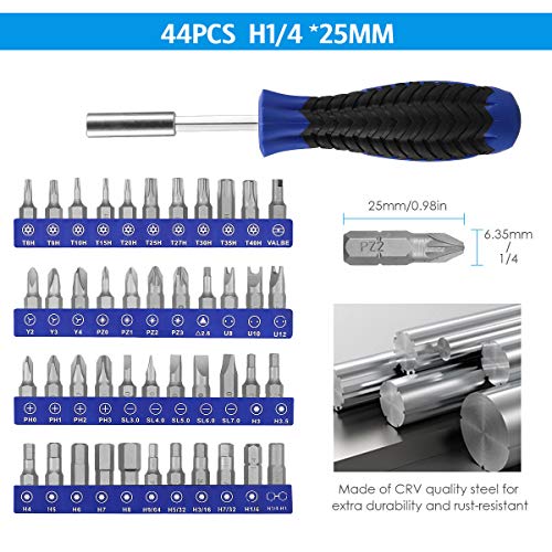 ORIA Precision Screwdriver Set (Newest) 172 in 1 with 112 bits and 44 1/4 Inch Bits Repair Tool Kit Magnetic Screwdriver Kit with Portable Bag for Electronics Computer PC iPhone Jewelers Game Console
