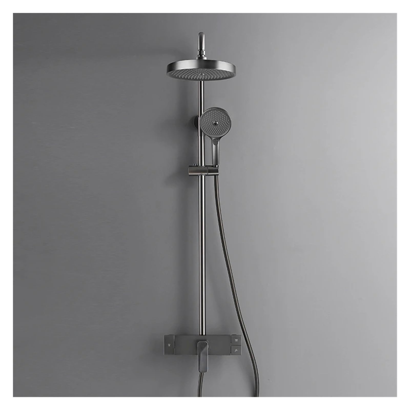 OZBMA Shower Kits, Bathroom Set Rain Bath Mixer with Hand Faucet 3-Way Rainlfall Head White Black (Shower Set M2)