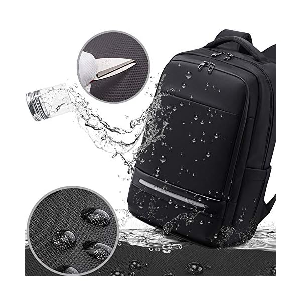 Vodlbov Mochila para Ordenador Portátil Impermeable Antirrobo Unisex 17 Pulgadas, Gran Capacidad con Puerto USB - Imagen 4