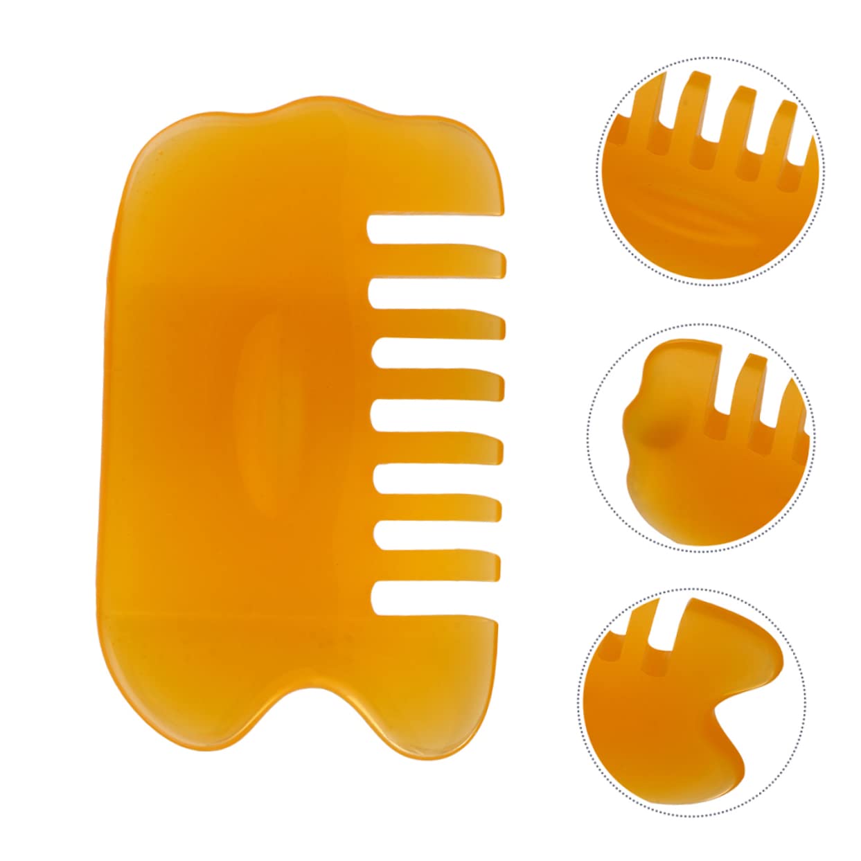 Gatuida 3 Set Regola La Circolazione Rilassa La Gua Sha Raschiando Pettine Cuoio Capelluto Raschiando Bordo Naturale Per Il Corpo 2 Pezzi * 3