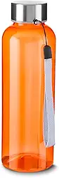 Garrafa De Água 550ML Com Tampa Rosqueável Metálica, Alça de Transporte em Cordão, Design Moderno Para o Dia a Dia e Trieinos, Feito em Material *RPET (Laranja)