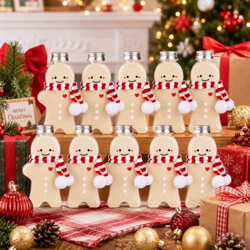 Botellas de Navidad con tapas herméticas y plástico transparente de 500 ml 7