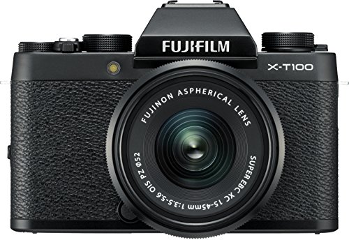Fujifilm X-T100 Mirrorless Digital Camera w/XC15-45mmF3.5-5.6 OIS PZ Lens - Black