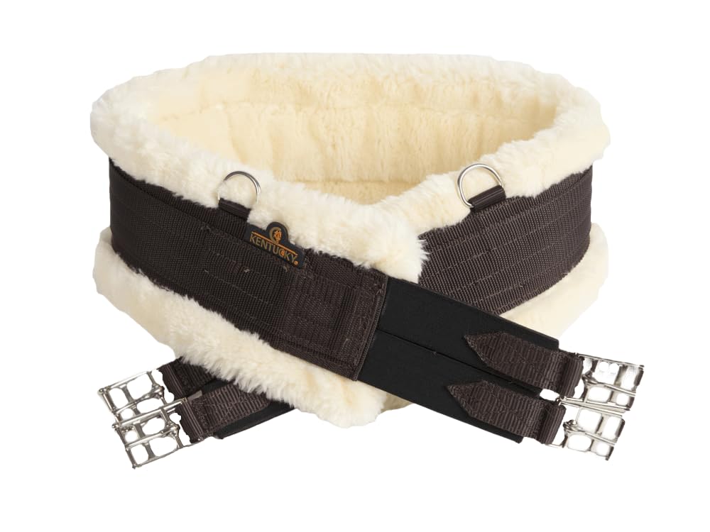 Lamfell Sattelgurt braun 110cm
