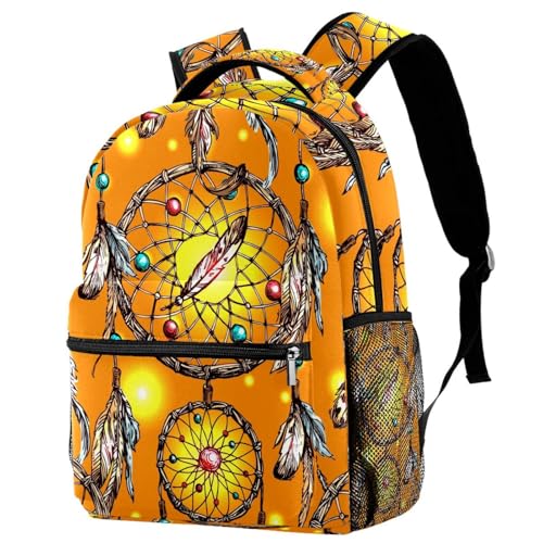 Sac à dos d'école fille attrape-rêves et sac de voyage multicolore ado