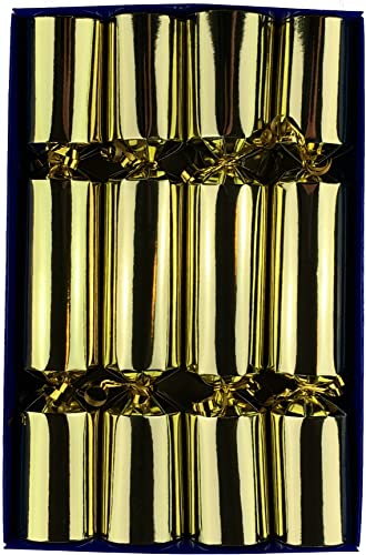 Crackers Ltd Fill Your Own Christmas Crackers - Box of 4 Gold Crackers with Gold Trim