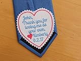 Step father tie patch, step dad gift, wedding gift from Bride, thank you for loving me as your own, iron-on available,iron on available. [TLH6]