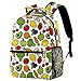 Produktbild LORVIES Rucksack mit Gemüse-Muster, lässiger Rucksack, Schulterrucksack, Büchertasche für Schule, Studenten, Reisetaschen