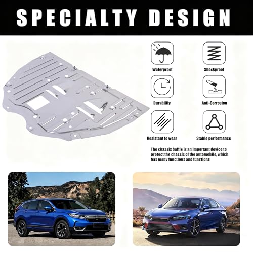 Image of Engine Splash Shield Guard Compatible with Honda CRV 2023 2024 2025, Engine Case Guard Under Car Shield Cover Replaces 74112-3A0-A00 741123A0A00