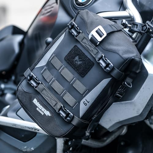 Rhinowalk Motorrad Sturzbügel Tasche – wasserdichte & Erweiterbare Satteltasche mit Schultergurt – Einzeltasche (1 Stück)