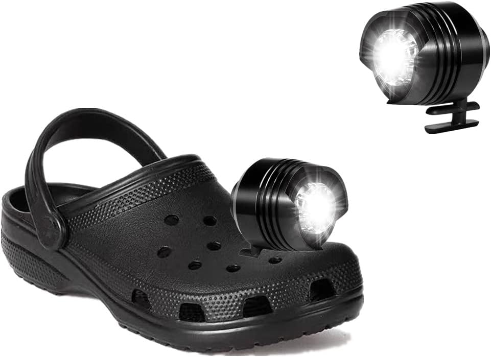 Croc Headlights,2 PACK Croc Lights for Shoes Batteries (included) , Flashlight