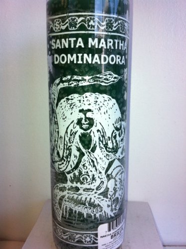 Santa Martha Dominadora 7 Day Unscented Candle in Glass